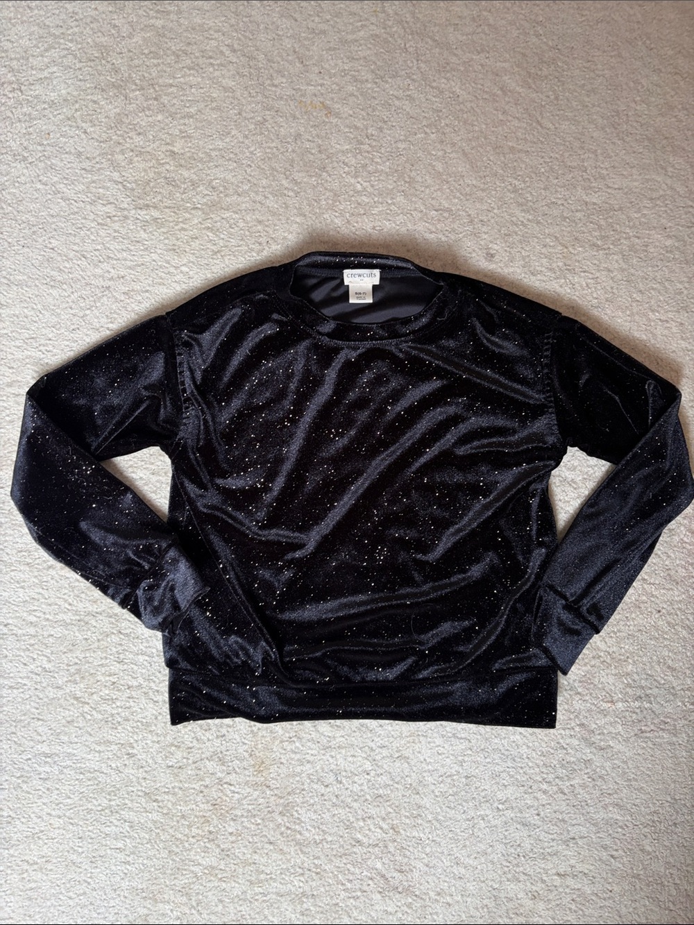 Crewcuts sparkly Velvet Crewneck Sweater